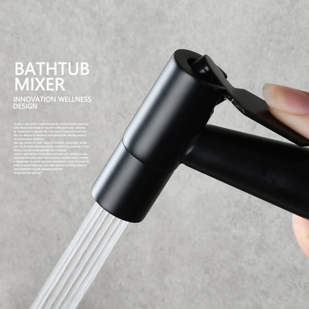 Brass Bathtub Faucet Set with Bidet Sprayer - Wall Mounted Design