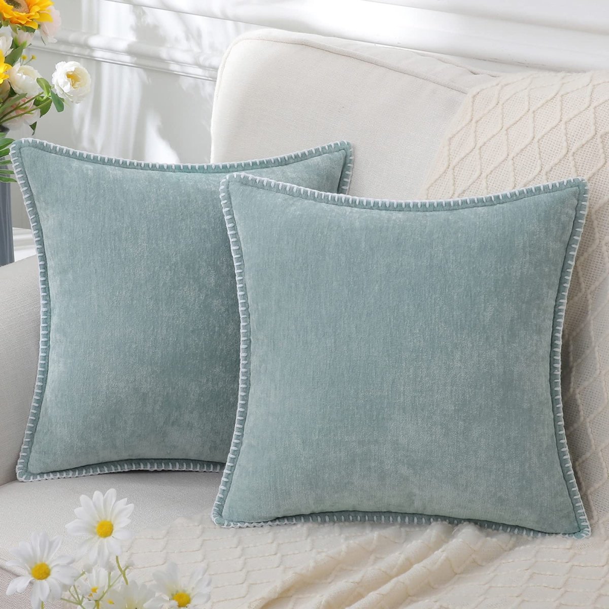 Serenity Soft Chenille Cushion Cover for Cozy Elegance