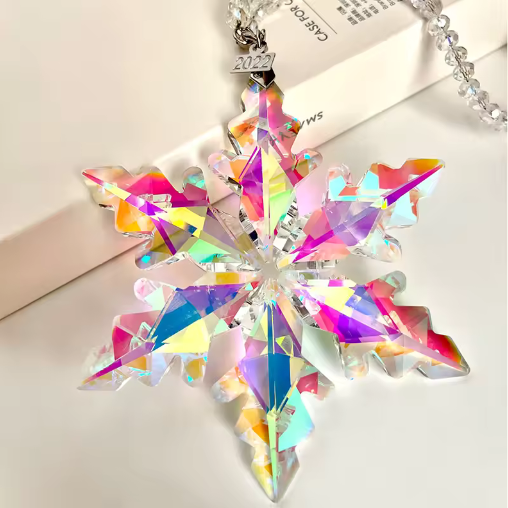 Handcrafted K9 Crystal Snowflake Ornament for Beautiful Christmas Trees