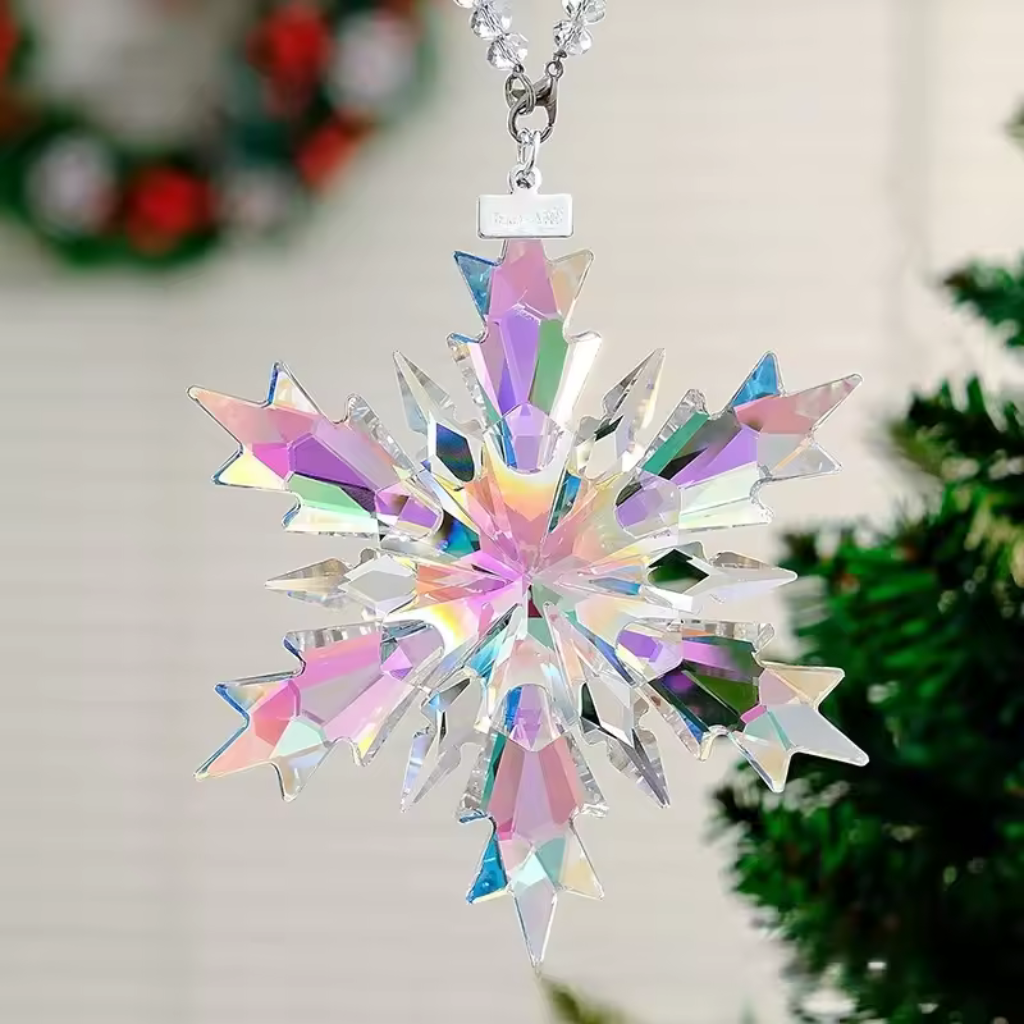 Handcrafted K9 Crystal Snowflake Ornament for Beautiful Christmas Trees