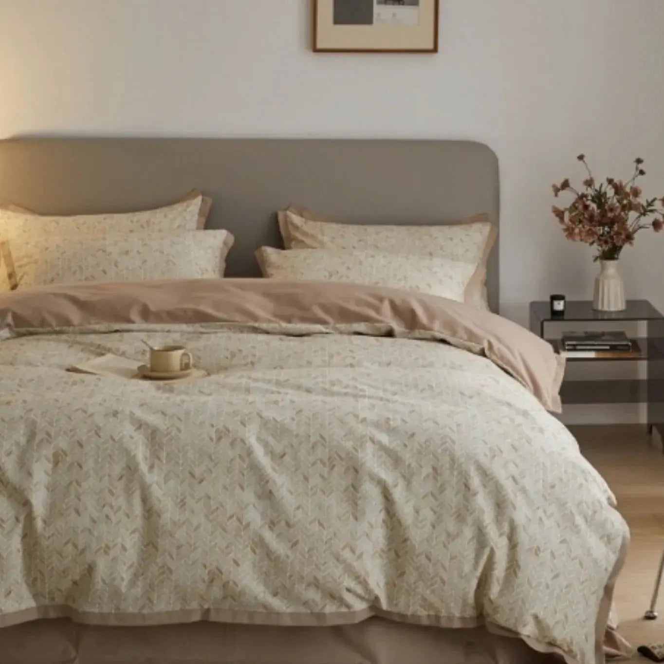 Floral Pattern Duvet Cover Set | Soft Microfiber with Concealed Zipper | Cozy Bedroom Style