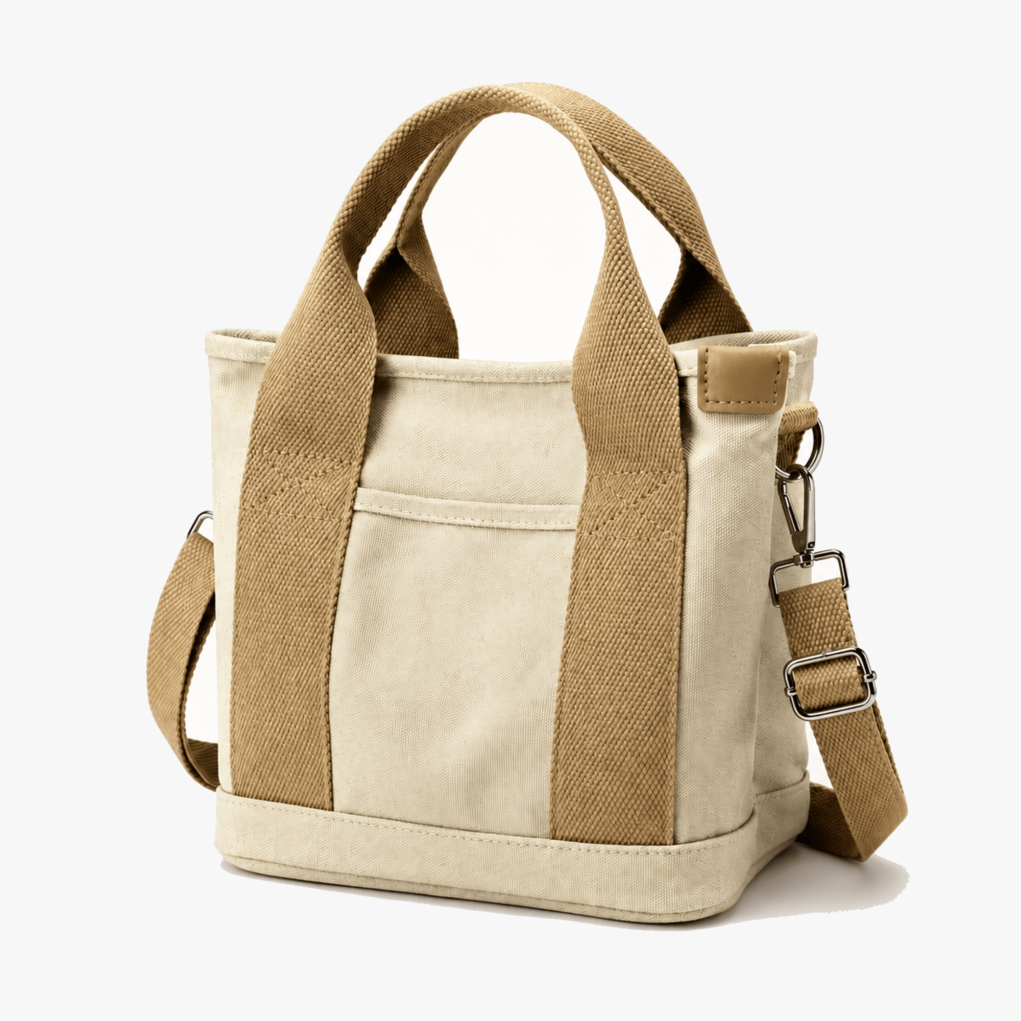 Lightweight Canvas Tote Bag with Multiple Pockets for Daily Use