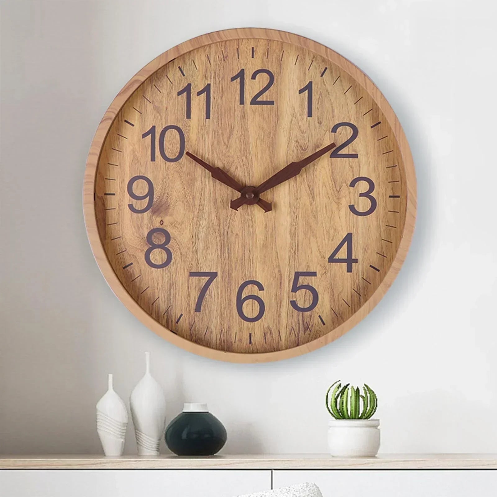 Contemporary Minimalist Quartz Wall Clock - 30 cm Size