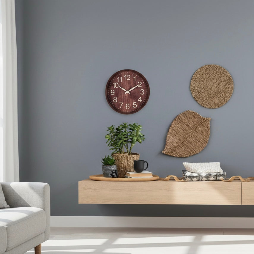 Contemporary Minimalist Quartz Wall Clock - 30 cm Size