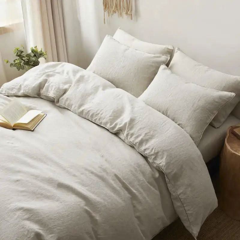 Lightweight Linen Duvet Cover – Breathable Design for Year-Round Comfort
