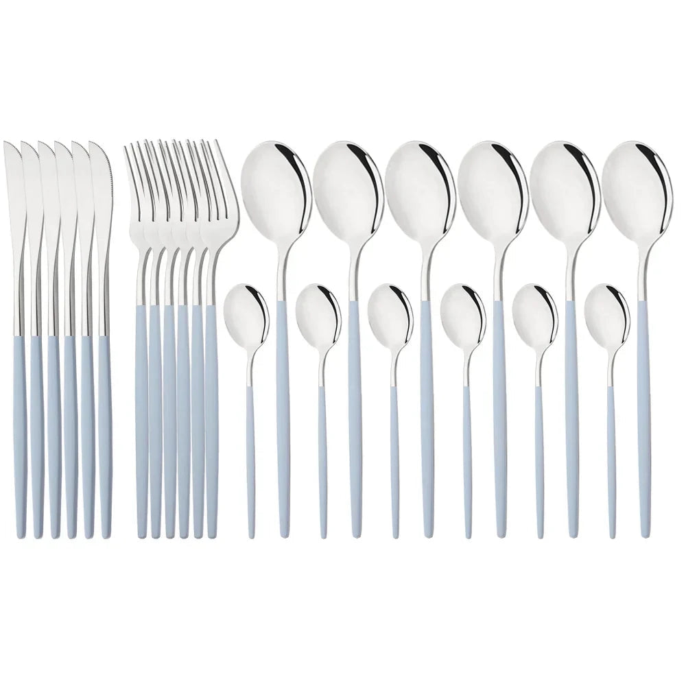 Modern Pink Cutlery Set with Ergonomic Design – Elegant Flatware for All Occasions