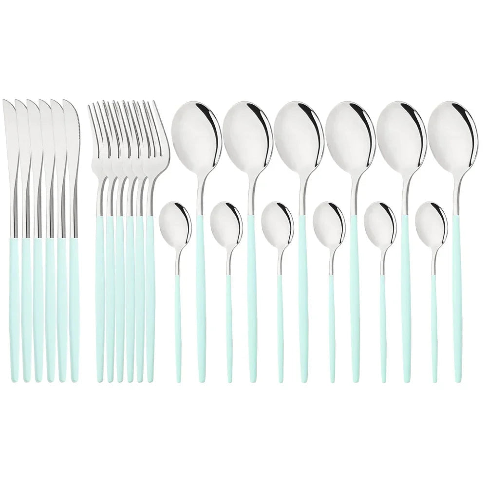 Modern Pink Cutlery Set with Ergonomic Design – Elegant Flatware for All Occasions