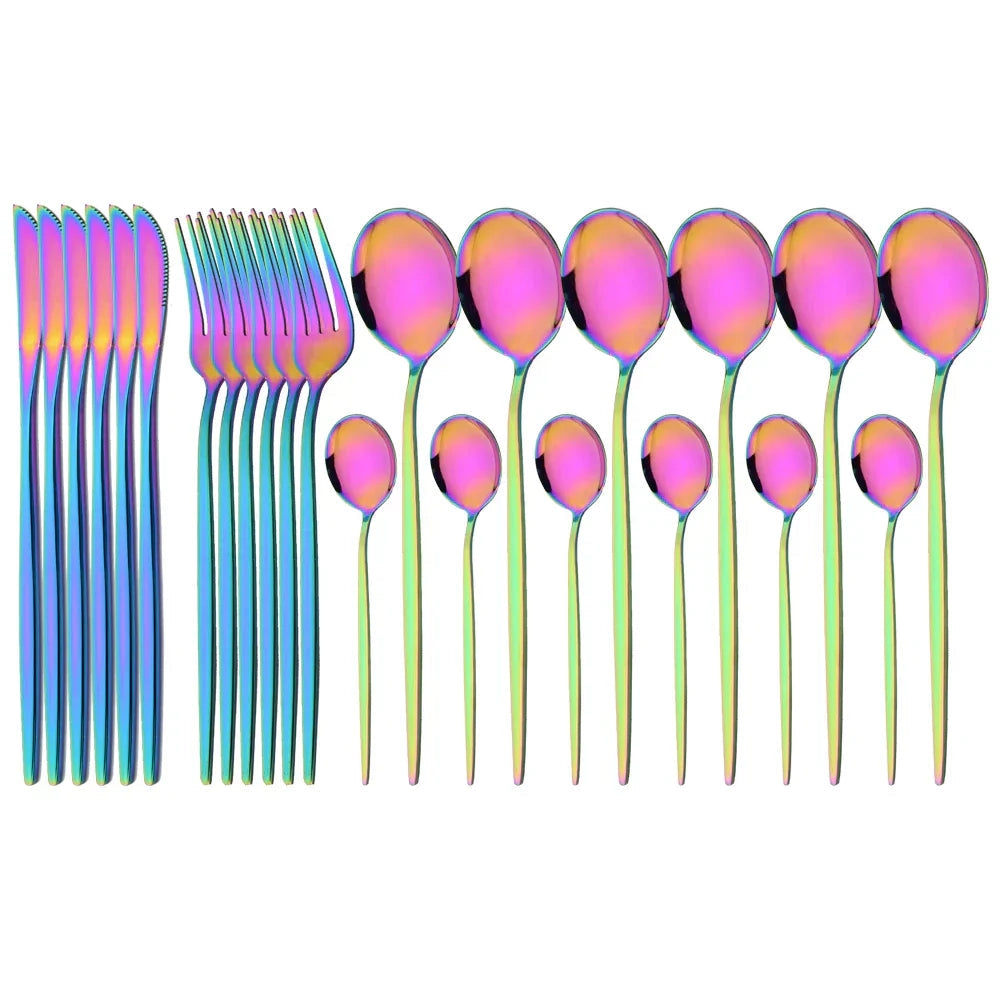 Modern Pink Cutlery Set with Ergonomic Design – Elegant Flatware for All Occasions