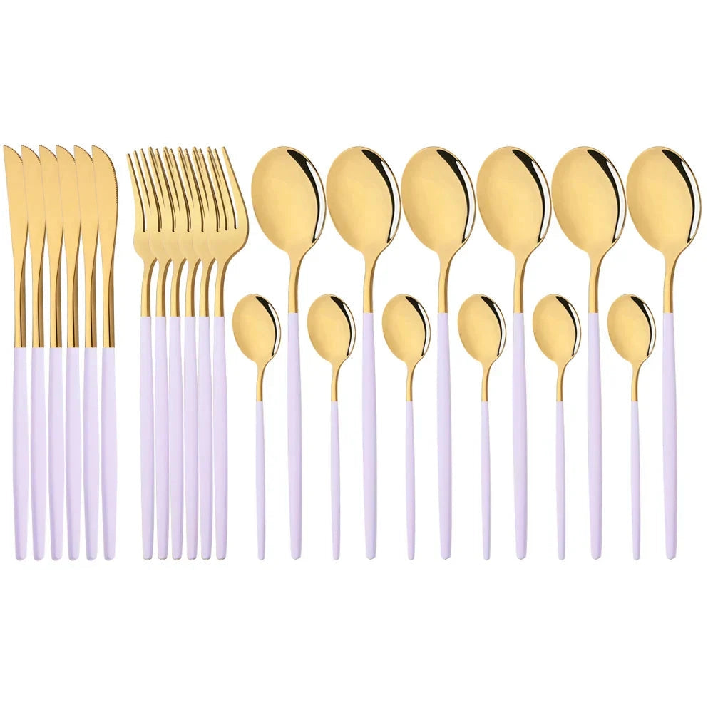 Modern Pink Cutlery Set with Ergonomic Design – Elegant Flatware for All Occasions