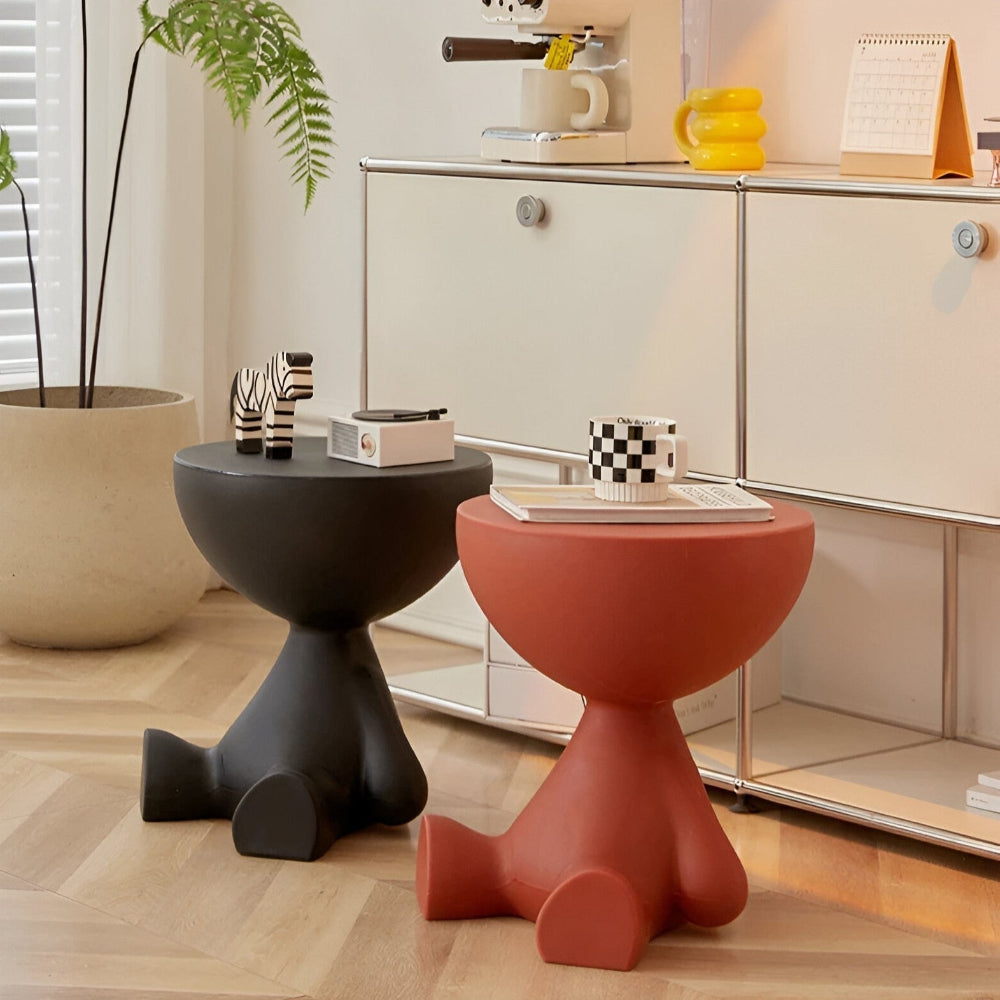 Chic Round Coffee Table with Sleek Side Table for Any Room