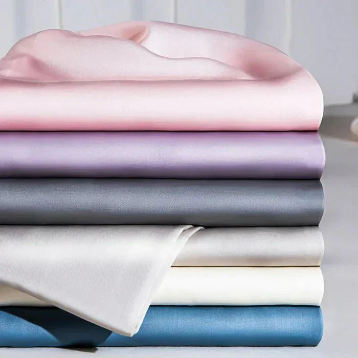 BreezyDream Satin Cooling Fitted Sheet with Secure Fit