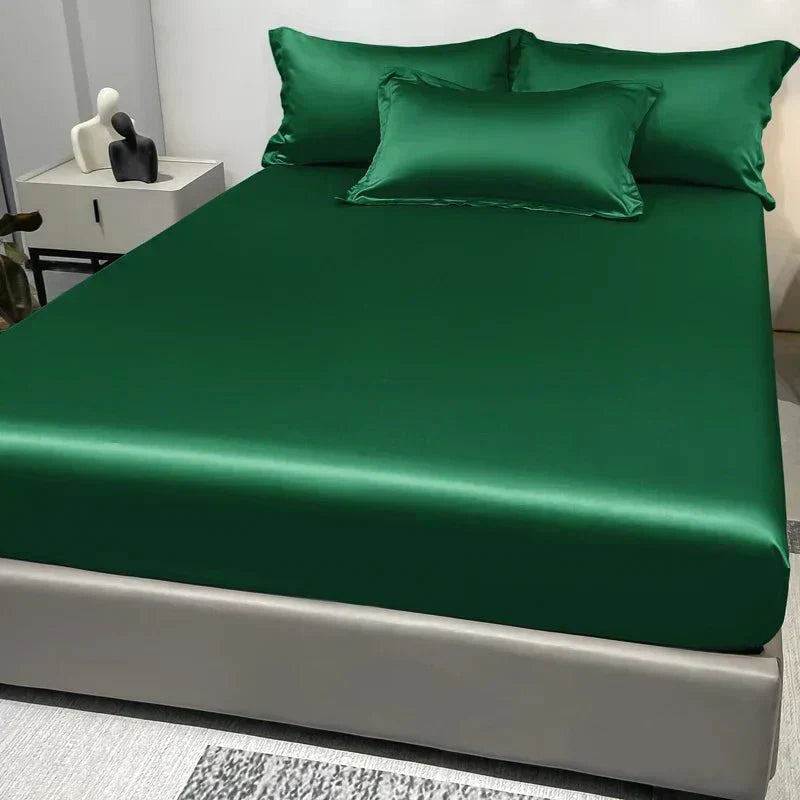 SerenitySoft Satin Fitted Sheet for Ultimate Comfort