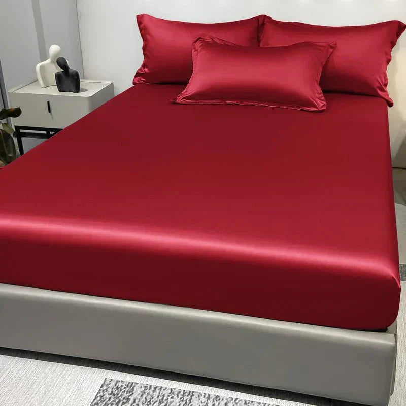 SerenitySoft Satin Fitted Sheet for Ultimate Comfort