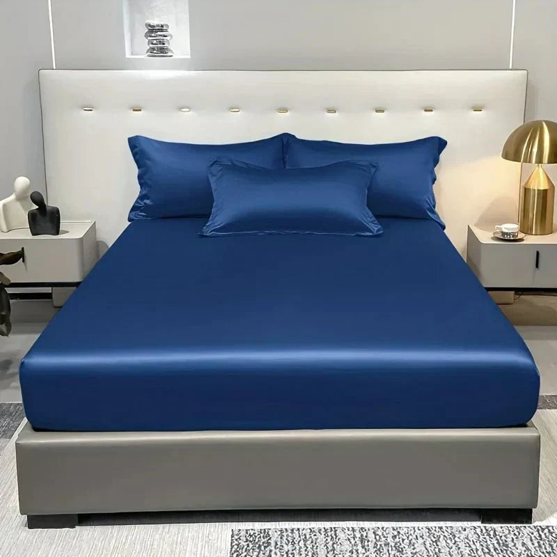 SerenitySoft Satin Fitted Sheet for Ultimate Comfort