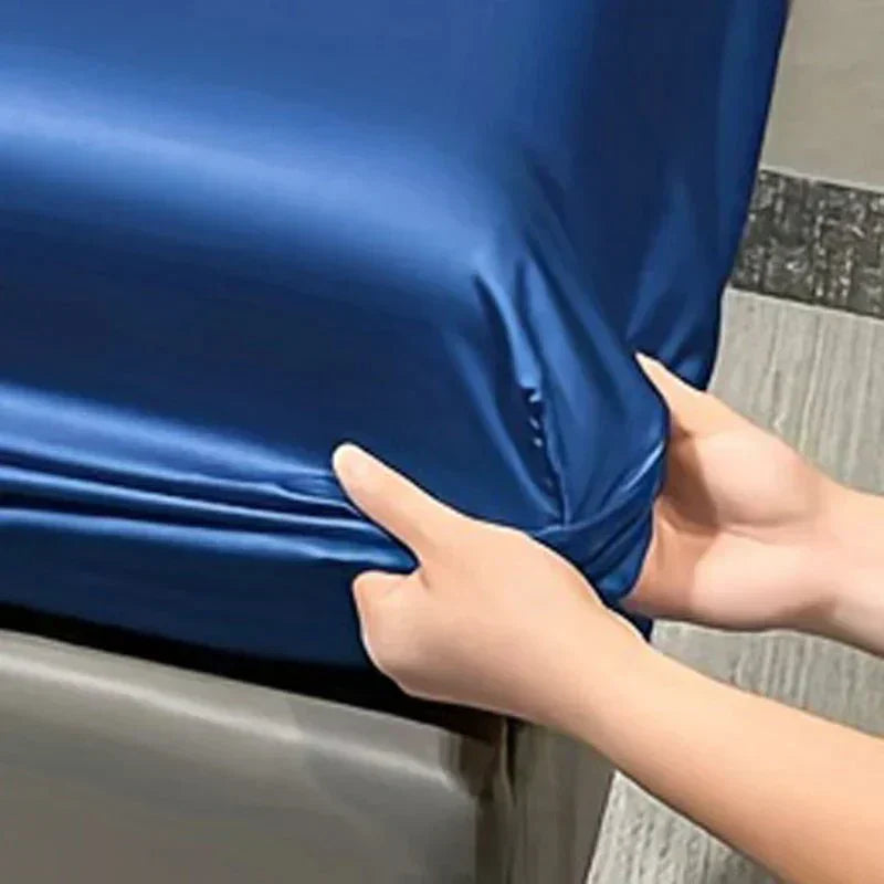 SerenitySoft Satin Fitted Sheet for Ultimate Comfort