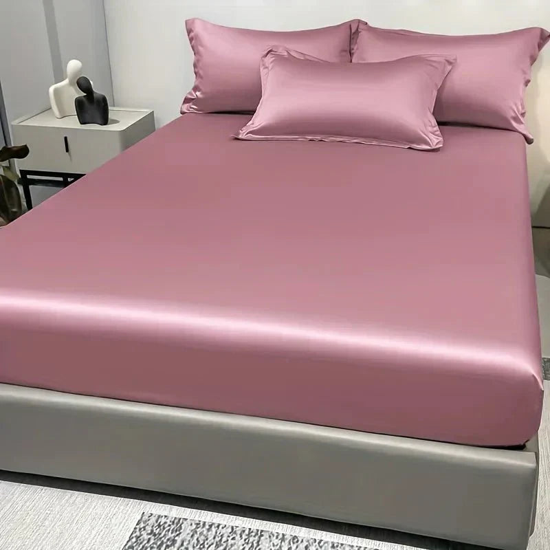 SerenitySoft Satin Fitted Sheet for Ultimate Comfort