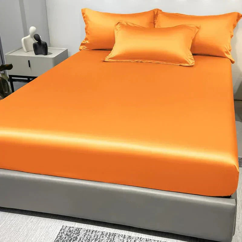 SerenitySoft Satin Fitted Sheet for Ultimate Comfort