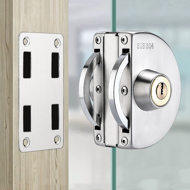 Stainless Steel Sliding Door Lock – Modern Security with Simple Setup