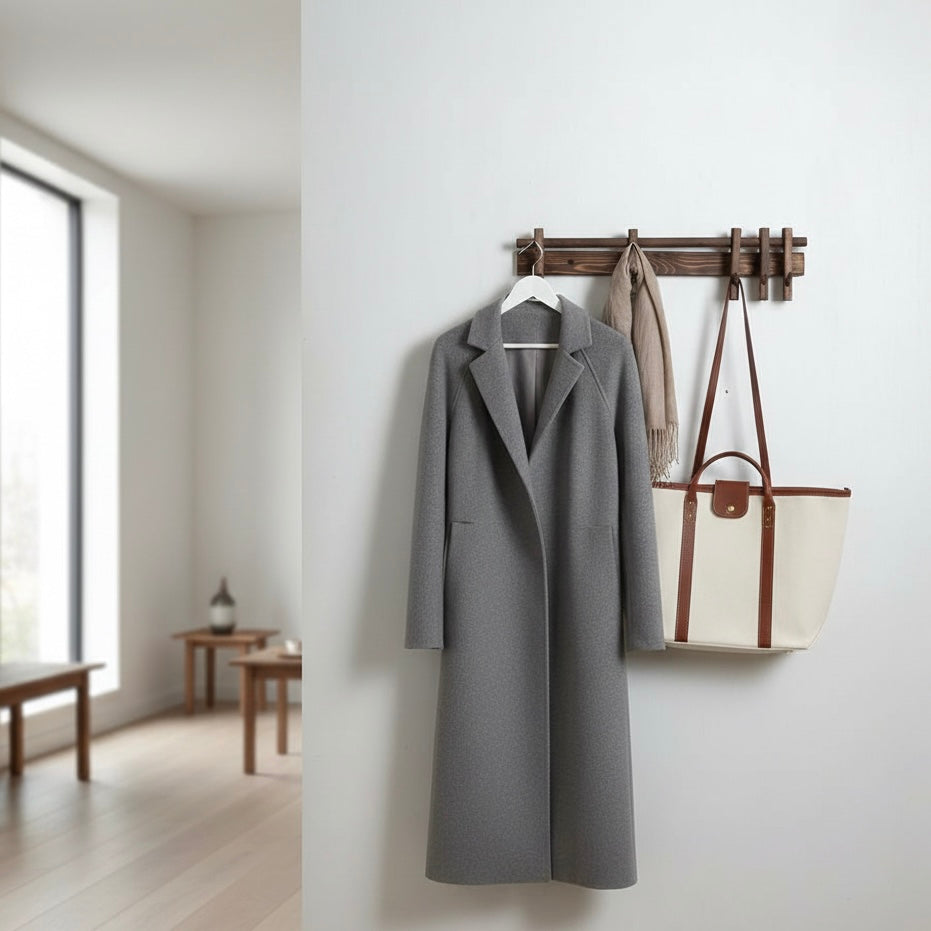 Coat Rack for Wall with 6 Detachable Hooks