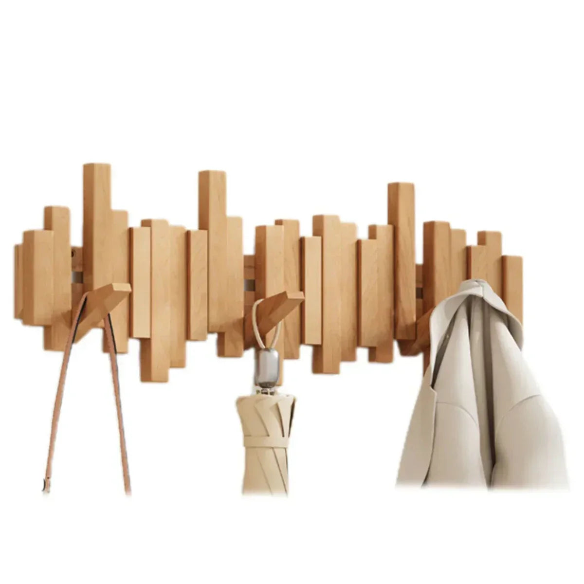 Single Minimalist Wall Hook – Solid Wood, Indoor Use for Entryway & Hallway