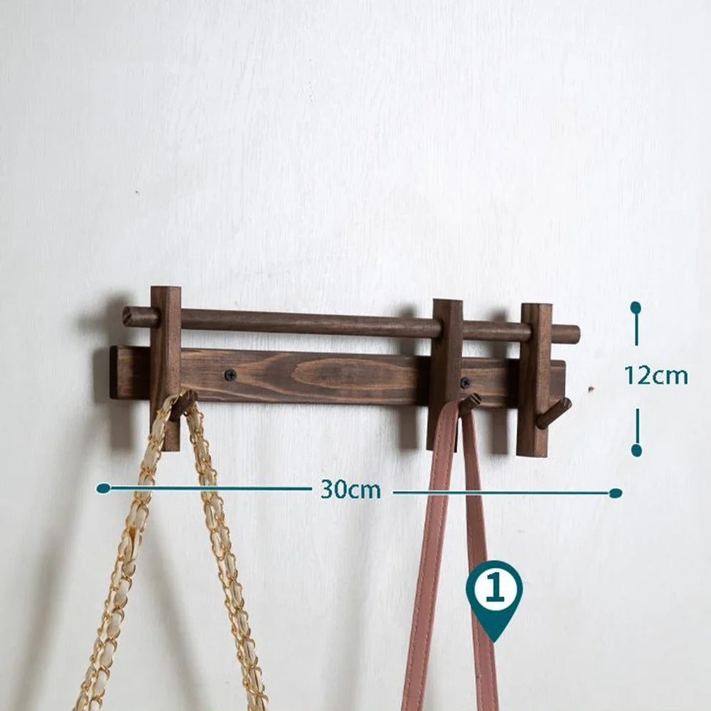 Coat Rack for Wall with 6 Detachable Hooks