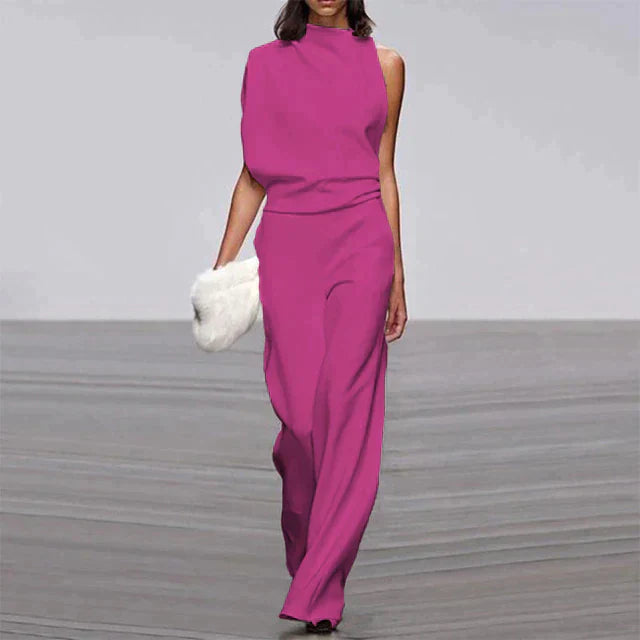 Women’s Sleeveless Jumpsuit | Loose Fit & Wide Leg | Premium Fabric | Elegant Summer Wear