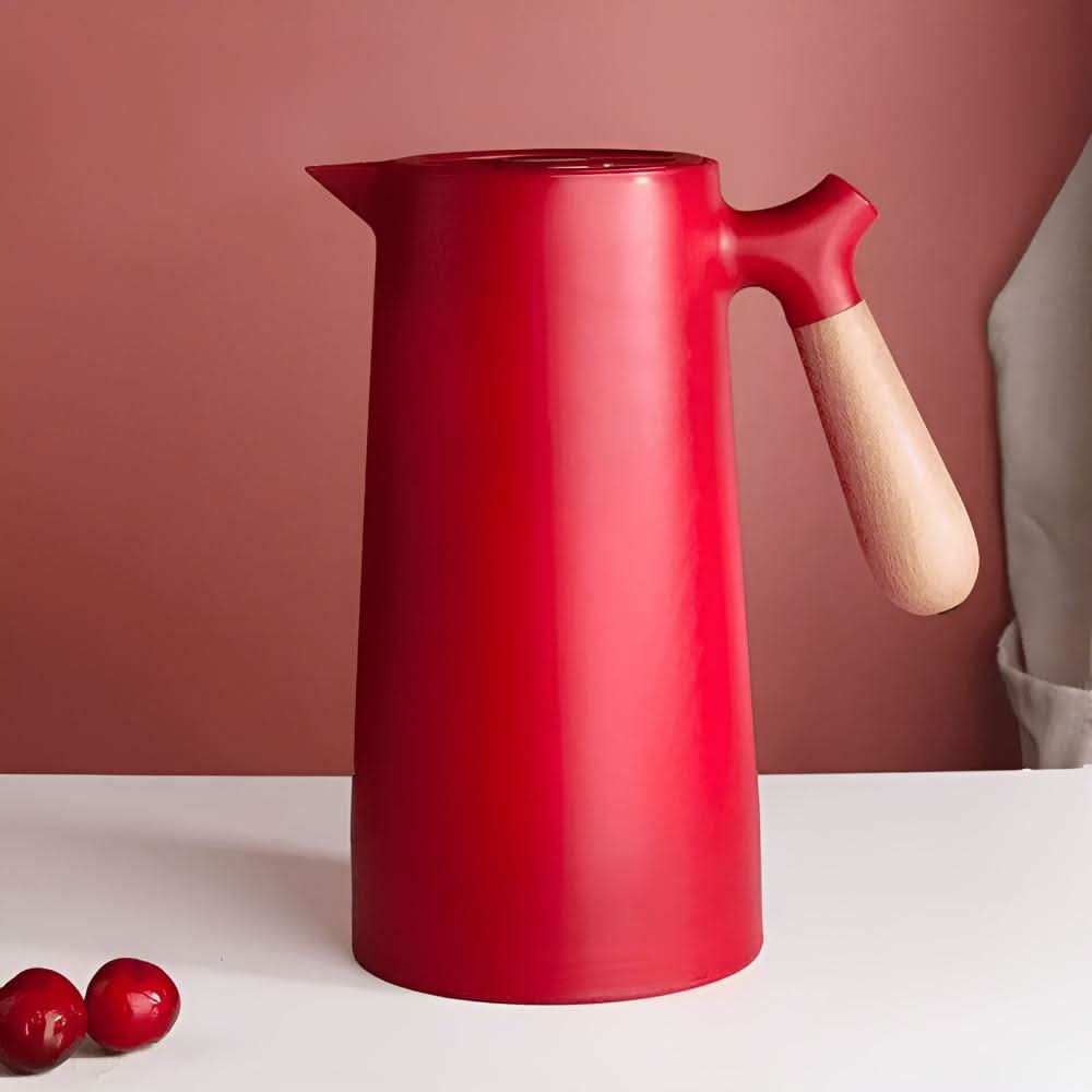 Sophisticated Insulated Glass Carafe with Wood Handle