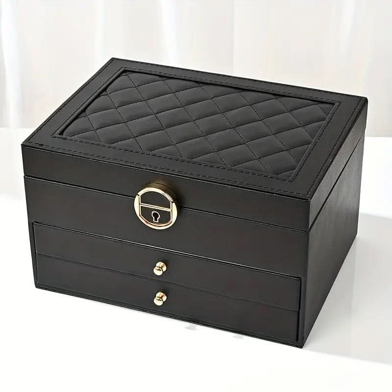 Opulent Leather Jewelry Organizer for Timeless Elegance