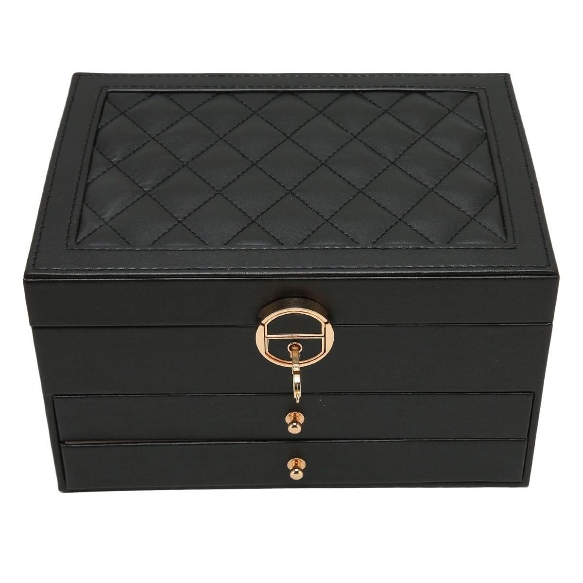 Opulent Leather Jewelry Organizer for Timeless Elegance