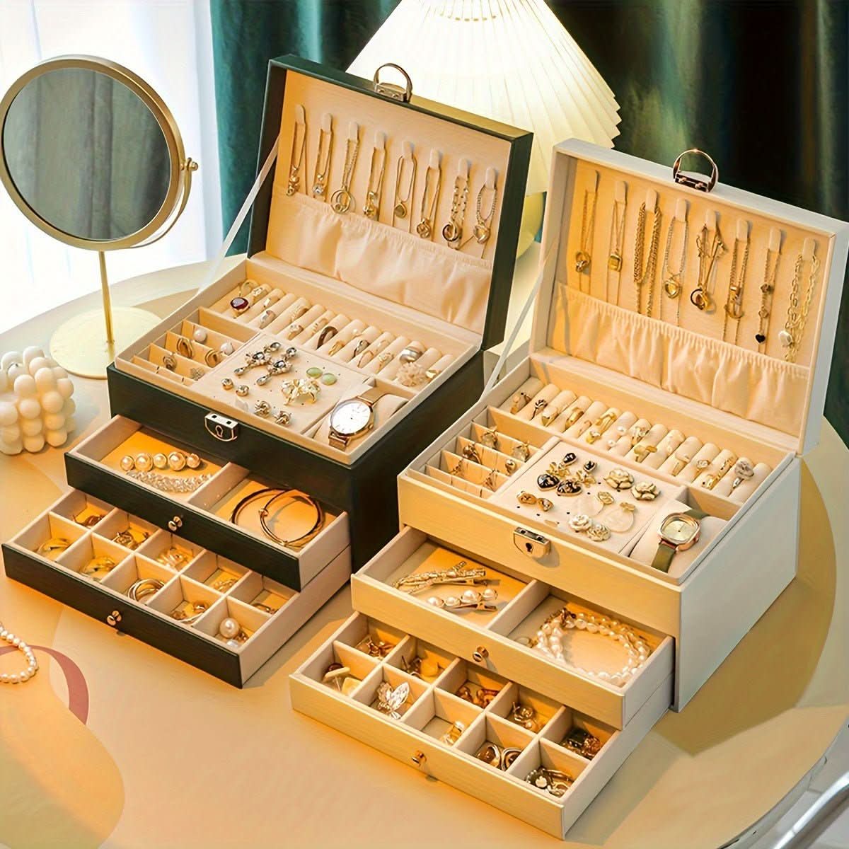 Chic Leather Jewelry Organizer for Effortless Elegance
