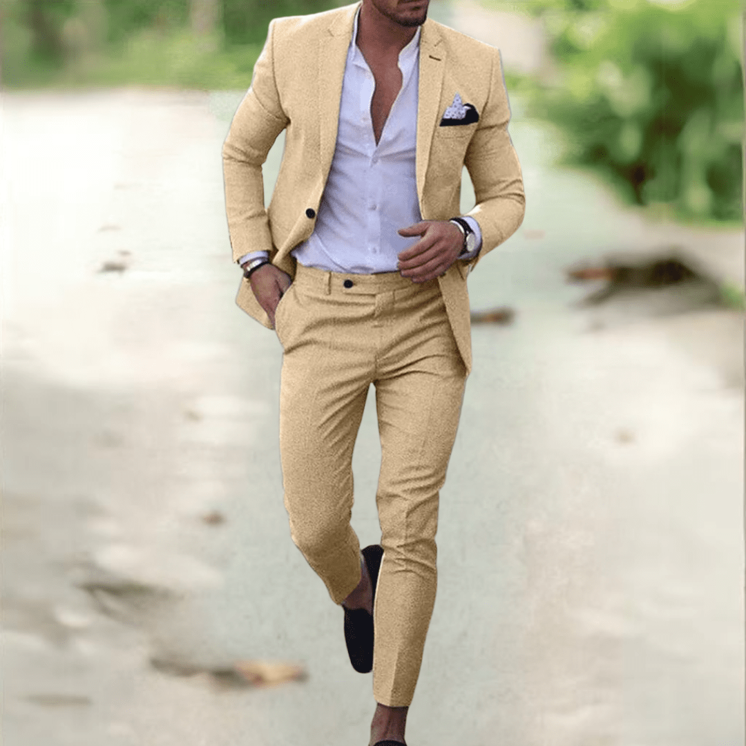 Refined Elegance Men's Slim Fit Suit Set for Every Occasion
