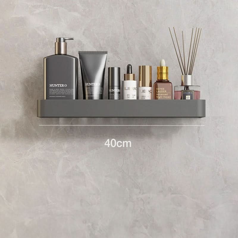 Elegant Wall-Mounted Bathroom Shelf with Towel Rack - Easy Install