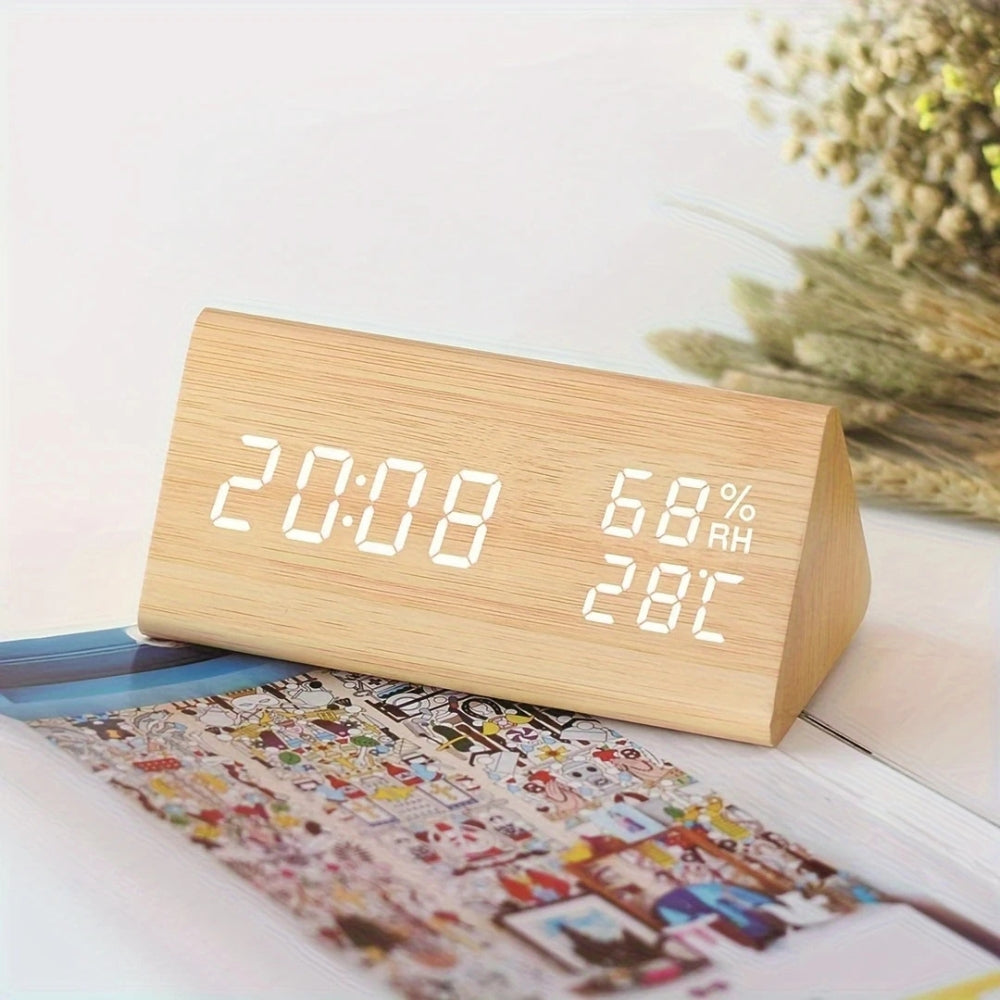 TimberGlow – Stylish LED Alarm Clock with Smart Features
