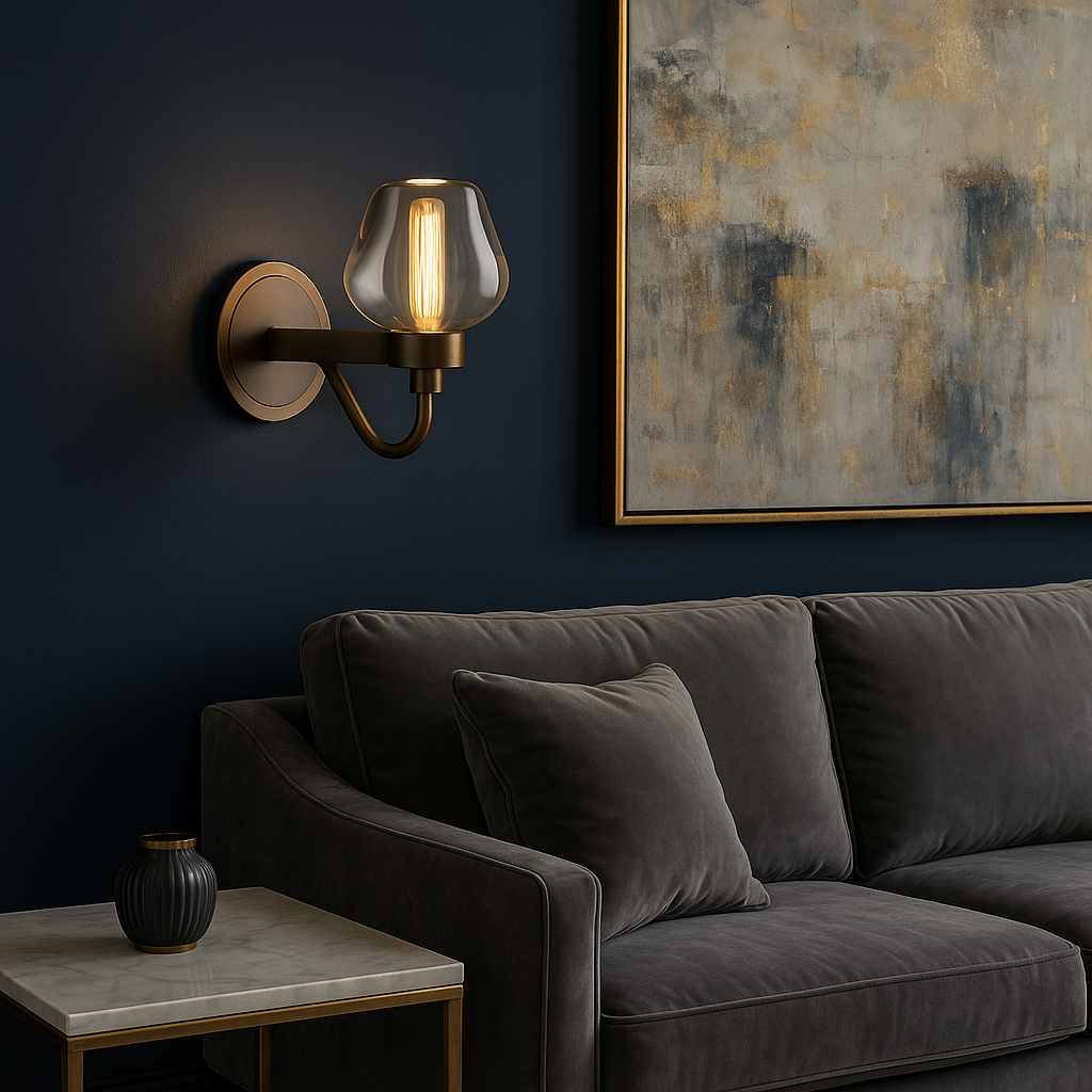 LuxeAura Modern Crystal Wall Sconce for Elegant Spaces