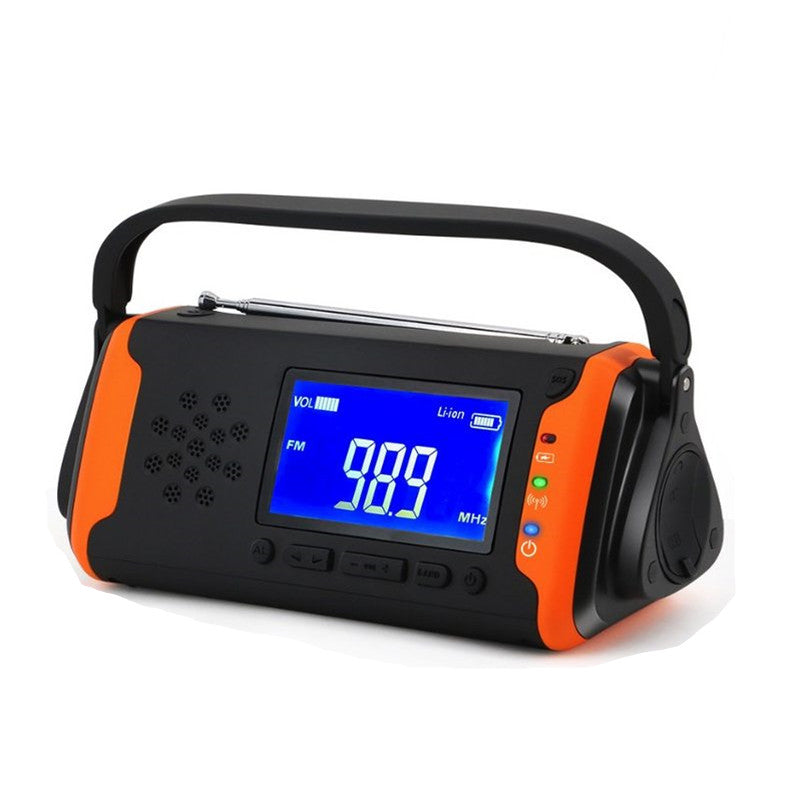 Hand Crank Emergency Radio with LED Light, SOS Alert, and Power Bank