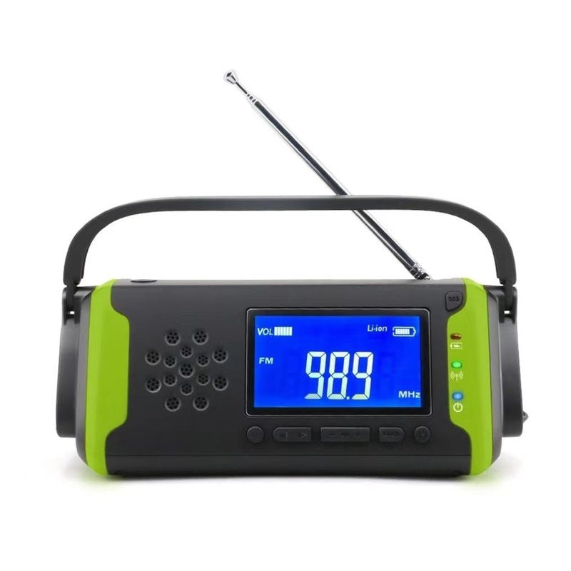 Hand Crank Emergency Radio with LED Light, SOS Alert, and Power Bank