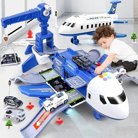 XL Airplane Toy Set with Interactive Features for Emergency Rescue Play
