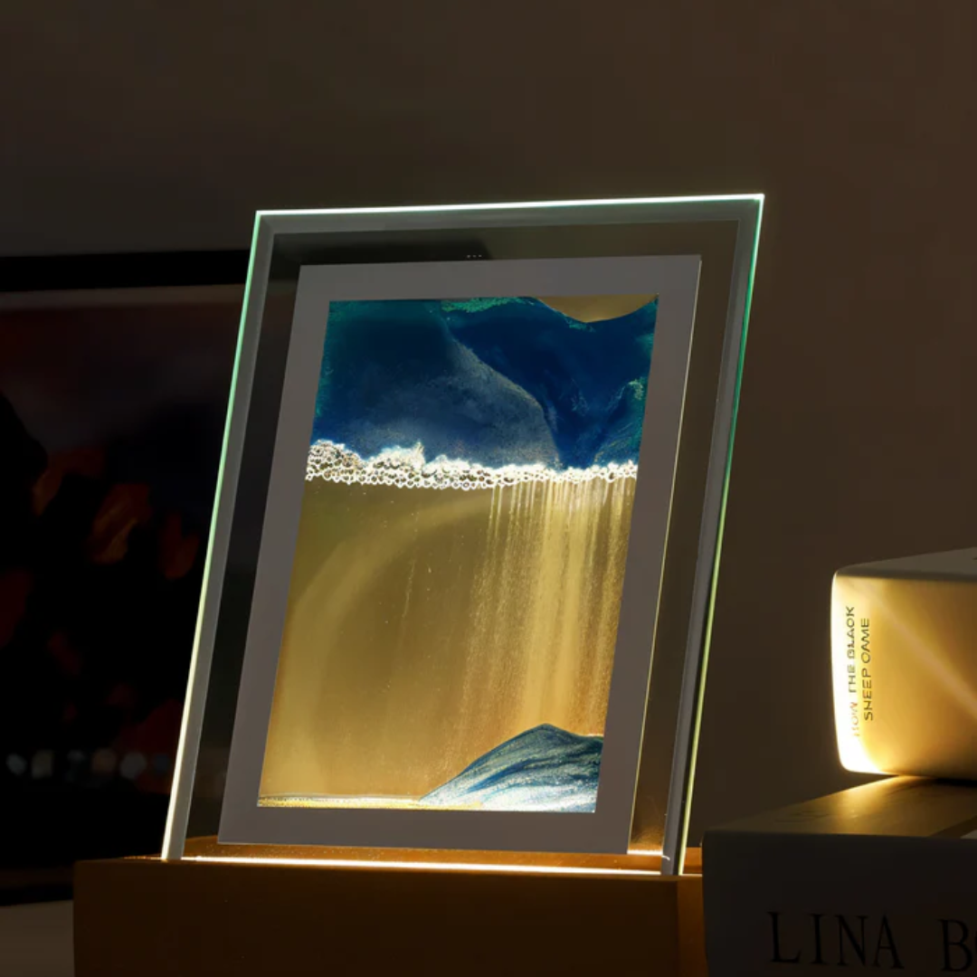 Soothing Sand Art LED Table Lamp – Unique Quicksand Night Light