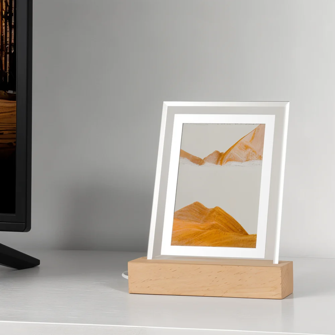 Soothing Sand Art LED Table Lamp – Unique Quicksand Night Light