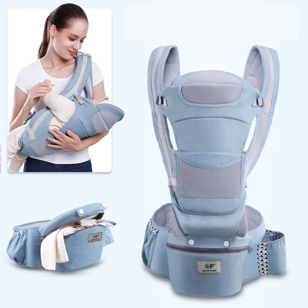 Adjustable Baby Carrier with Velcro | 100% Cotton | Supports Up to 18 kg | Washable