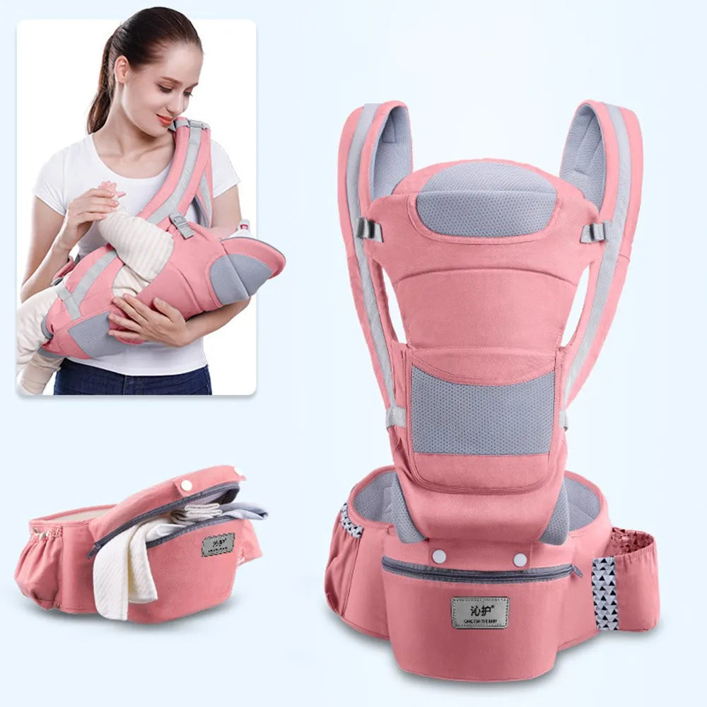 Adjustable Baby Carrier with Velcro | 100% Cotton | Supports Up to 18 kg | Washable