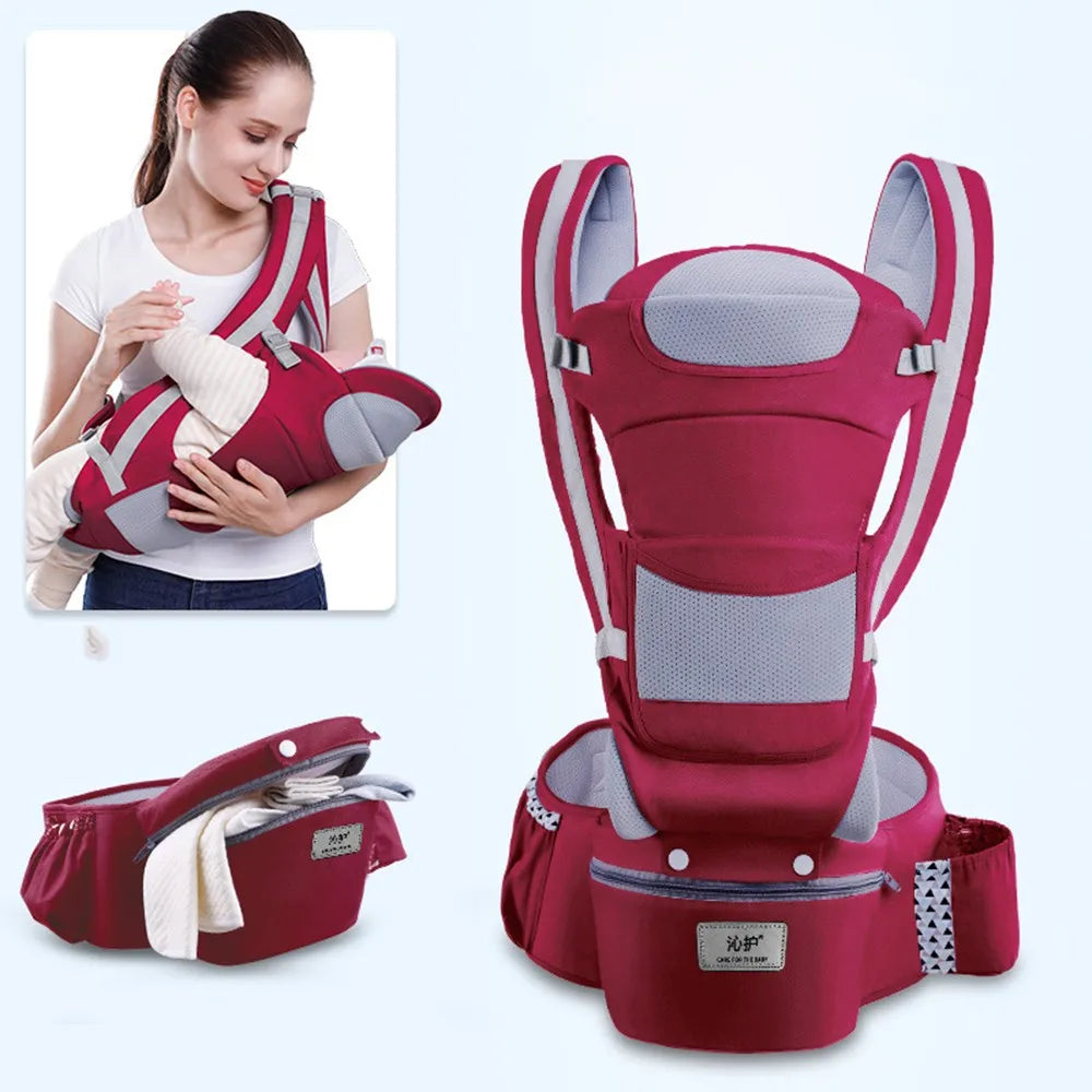 Adjustable Baby Carrier with Velcro | 100% Cotton | Supports Up to 18 kg | Washable
