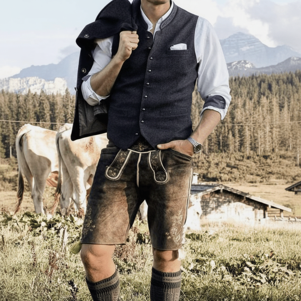 Classic Men's Leather Trousers for Festivals and Events