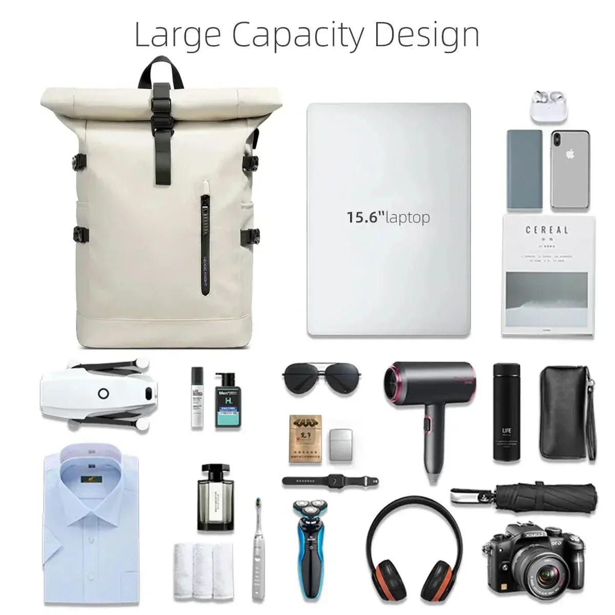 Versatile Expandable Backpack with Laptop Holder and Ample Space
