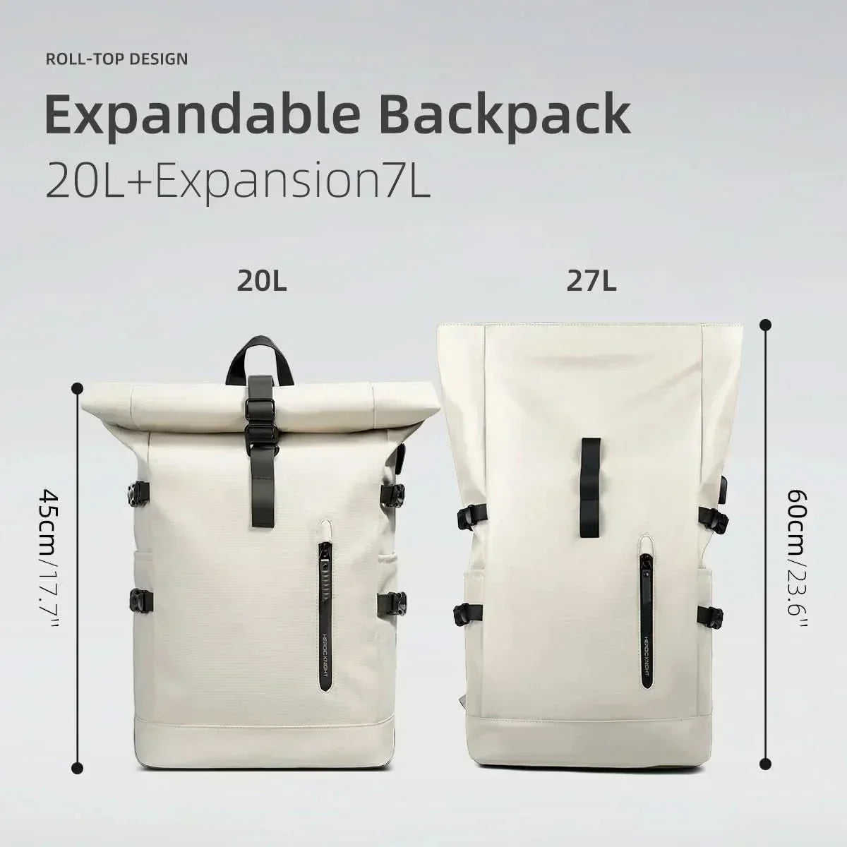 Versatile Expandable Backpack with Laptop Holder and Ample Space