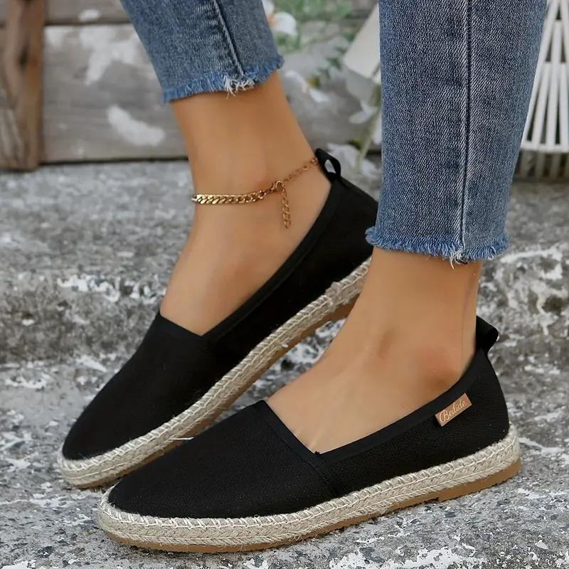 Women's Espadrille Flats | Lightweight Canvas Slip-On | Rope-Wrapped Midsole | Comfortable Fit