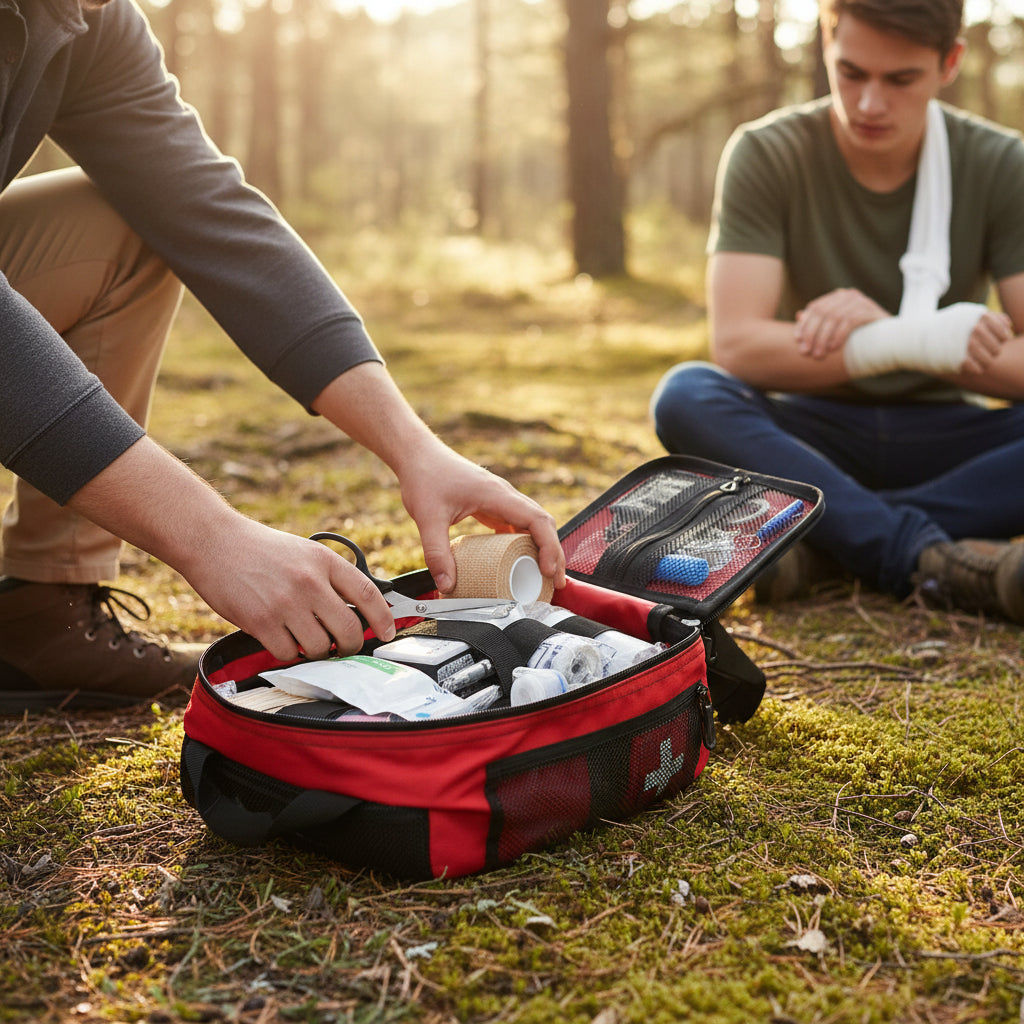 Portable Emergency Survival Set with First Aid Supplies for Camping and Travel