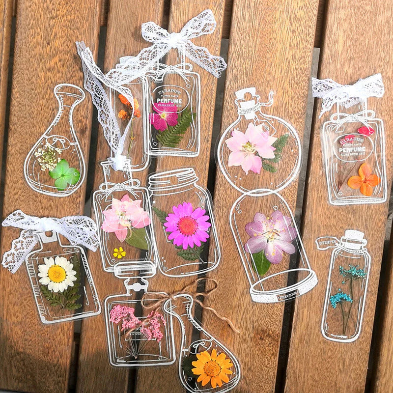 Dried Flower Bookmark Set Featuring Unique Pressed Floral Design - Ideal Gift for Nature Enthusiasts