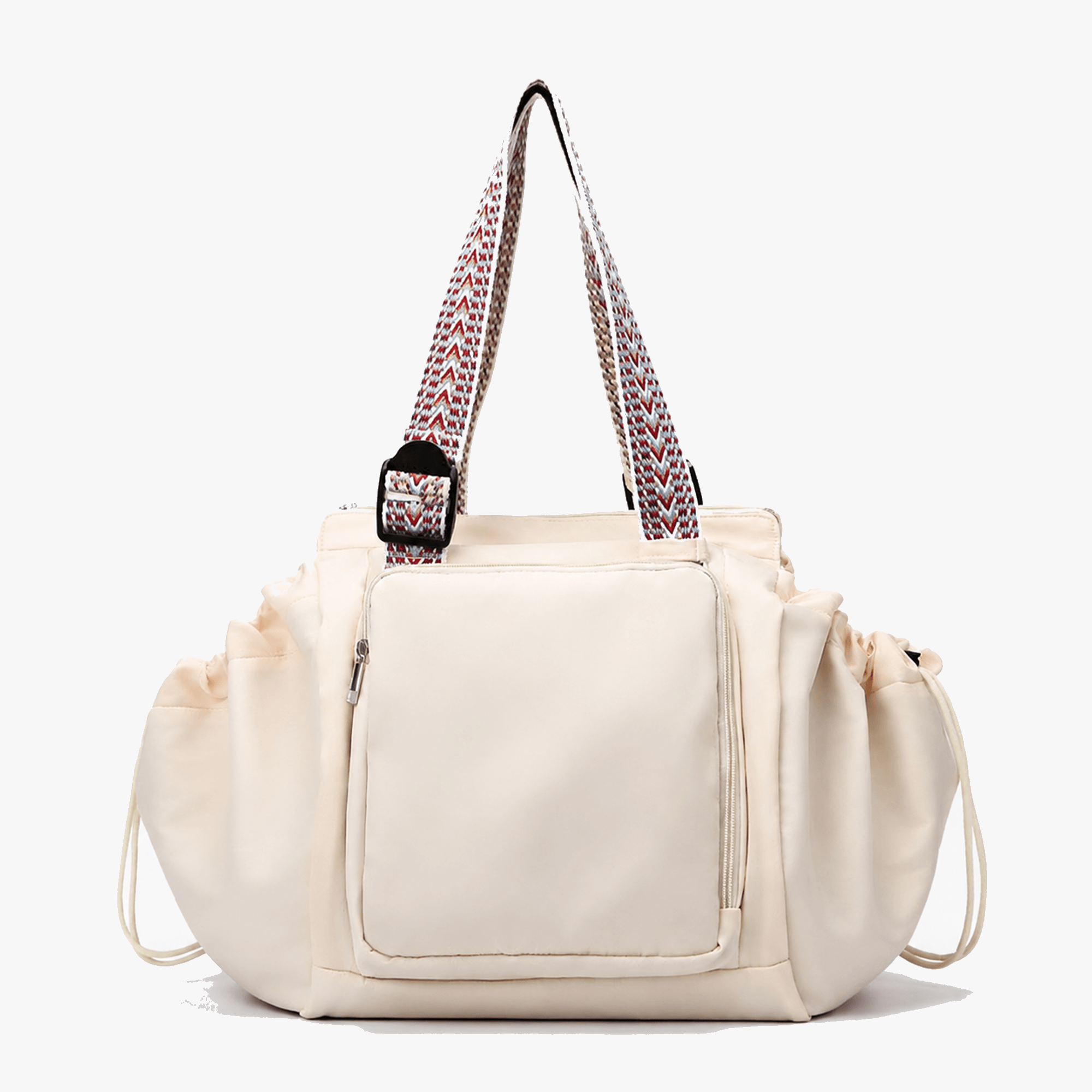 Lightweight Water-Resistant Tote Bag with 15 Pockets and Adjustable Straps