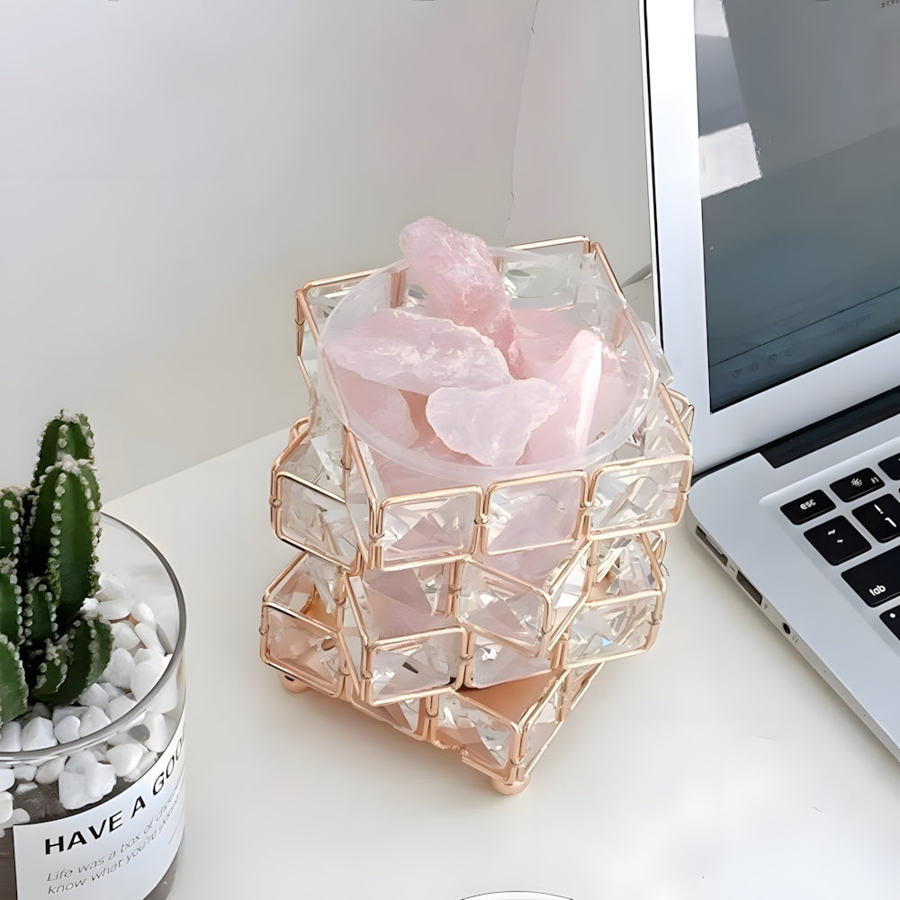 Sleek Square Crystal Table Lamp with Touch Control – Ideal for Any Room